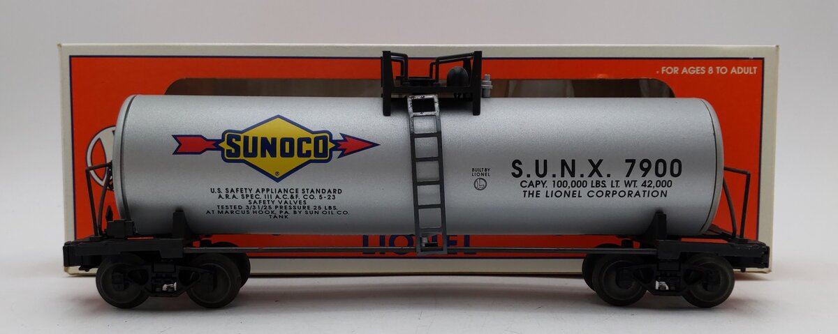 Lionel 6-17910 O Gauge Sunoco Unibody Tank Car #7900 LN/Box