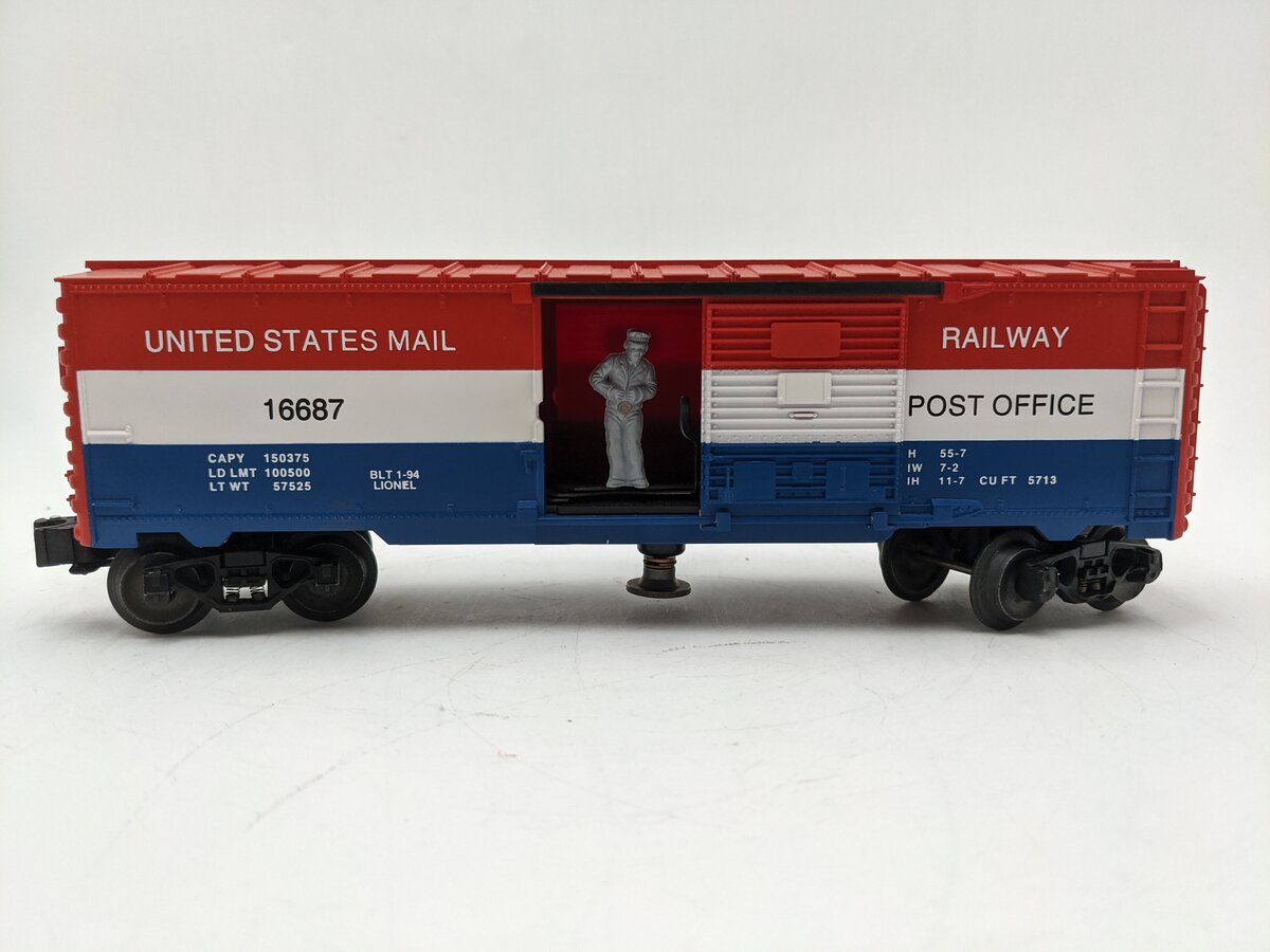 Lionel 6-16687 O Gauge US Mail Operating Post Office Car EX