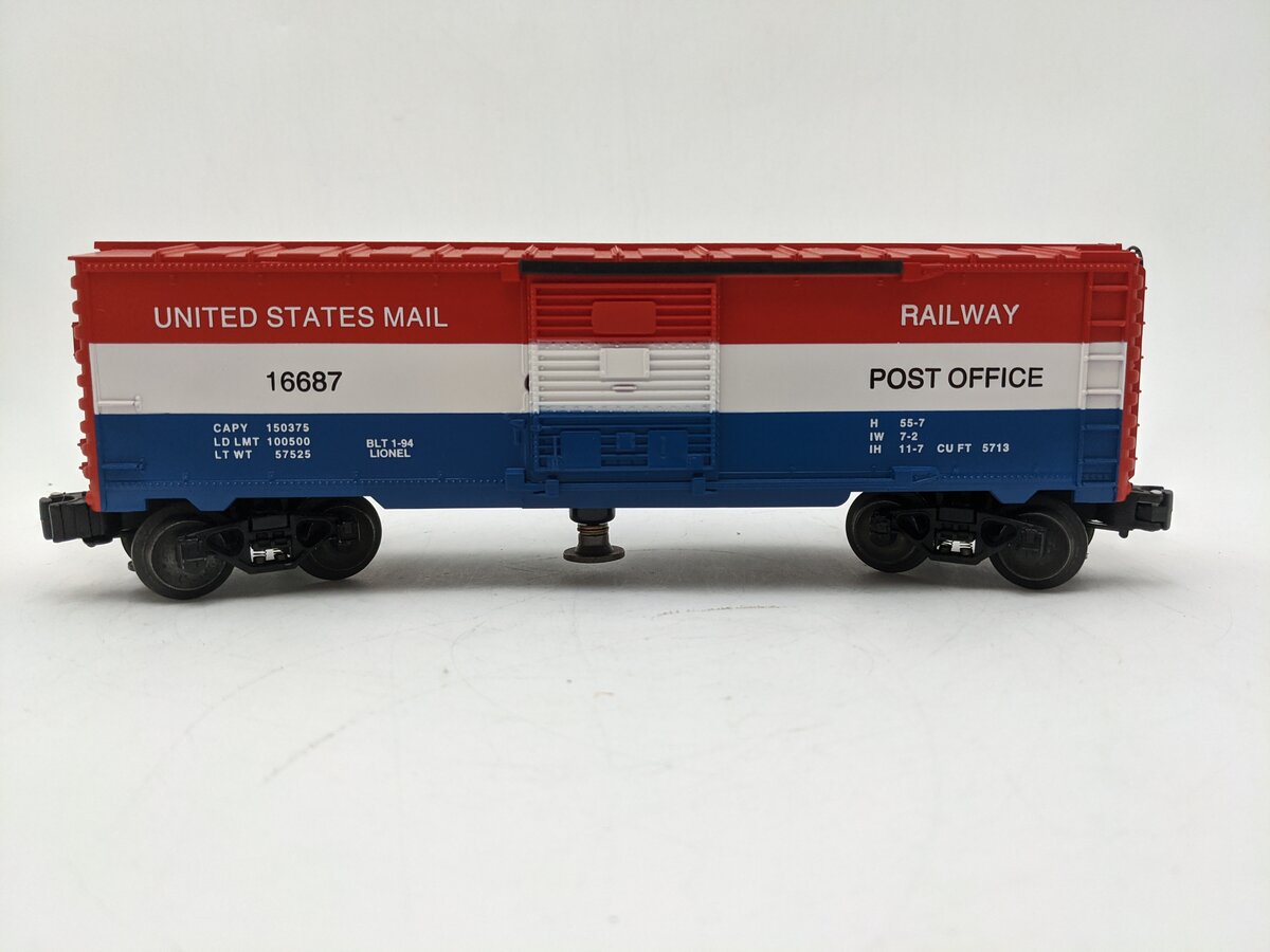 Lionel 6-16687 O Gauge US Mail Operating Post Office Car EX