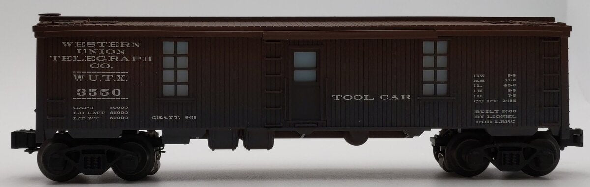 Lionel 6-19992 O Gauge Western Union LRRC Telegraph Tool Car #3550 LN/Box