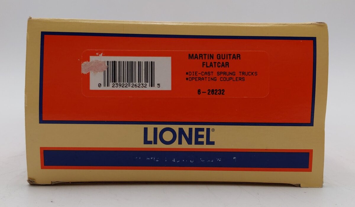Lionel 6-26232 O Gauge Martin Guitar Lumber Flatcar LN/Box