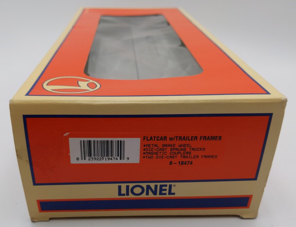 Lionel 6-19474 O Louisville & Nashville Flatcar W/Trailer Frames #6424 EX/Box