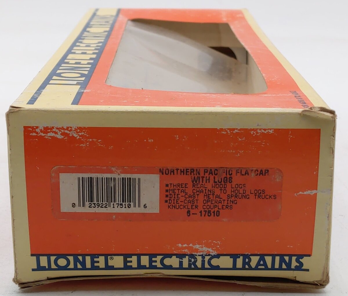 Lionel 6-17510 O Gauge Northern Pacific Flatcar with Logs #61200 EX/Box
