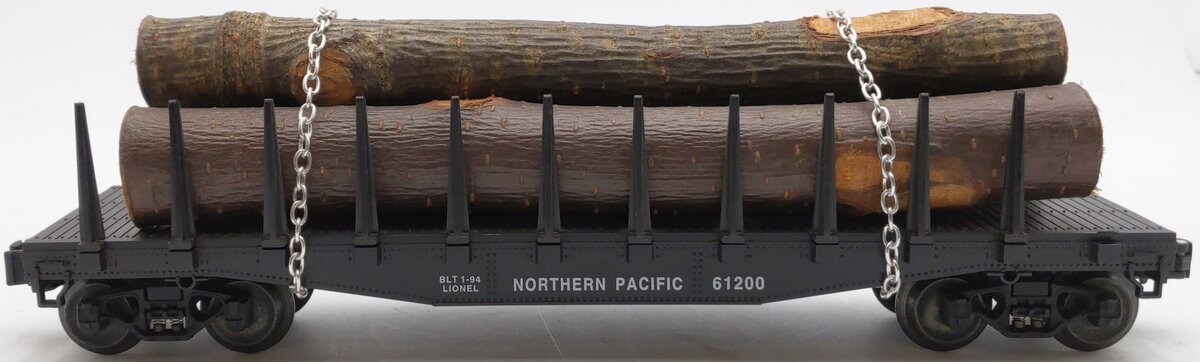 Lionel 6-17510 O Gauge Northern Pacific Flatcar with Logs #61200 EX/Box
