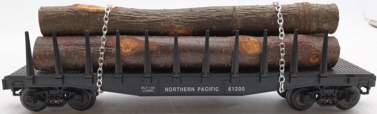 Lionel 6-17510 O Gauge Northern Pacific Flatcar with Logs #61200 EX/Box