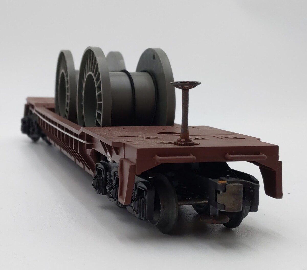 Lionel 6-16983 O Gauge Pennsylvania F-9 Well Car w/Cable Reels #16983 EX/Box