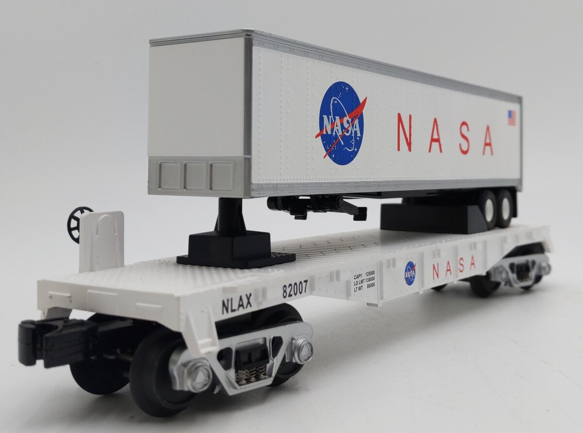 MTH 30-76260 O Gauge NASA Flatcar w/Trailer EX/Box
