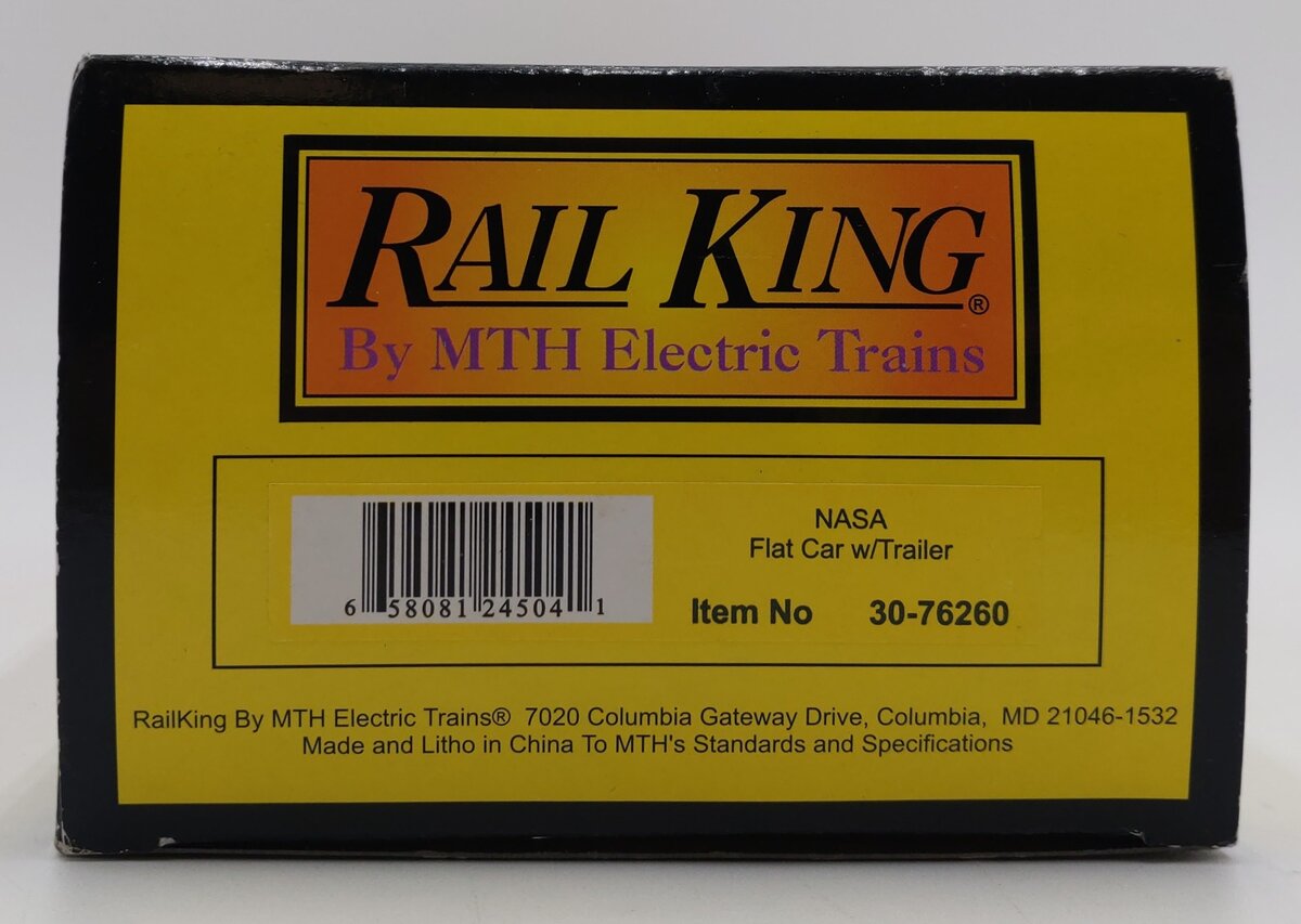 MTH 30-76260 O Gauge NASA Flatcar w/Trailer EX/Box