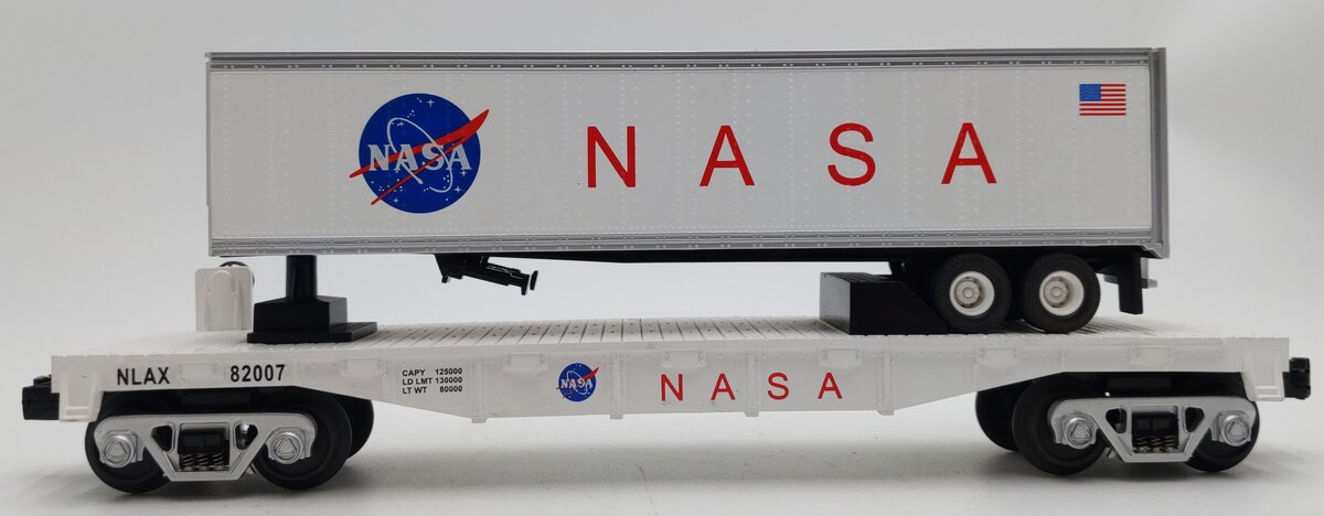 MTH 30-76260 O Gauge NASA Flatcar w/Trailer EX/Box