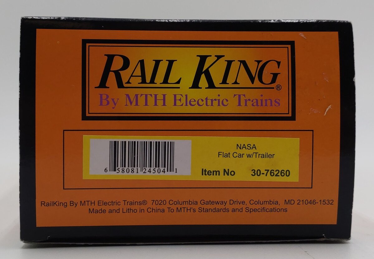 MTH 30-76260 O Gauge NASA Flatcar w/Trailer EX/Box
