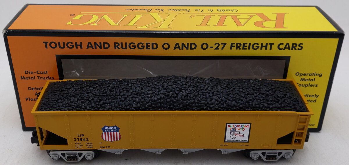 MTH 30-75147 O Gauge Union Pacific Hopper Car w/ Coal Load #37842 VG/Box