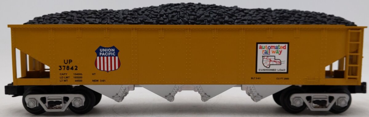 MTH 30-75147 O Gauge Union Pacific Hopper Car w/ Coal Load #37842 VG/Box