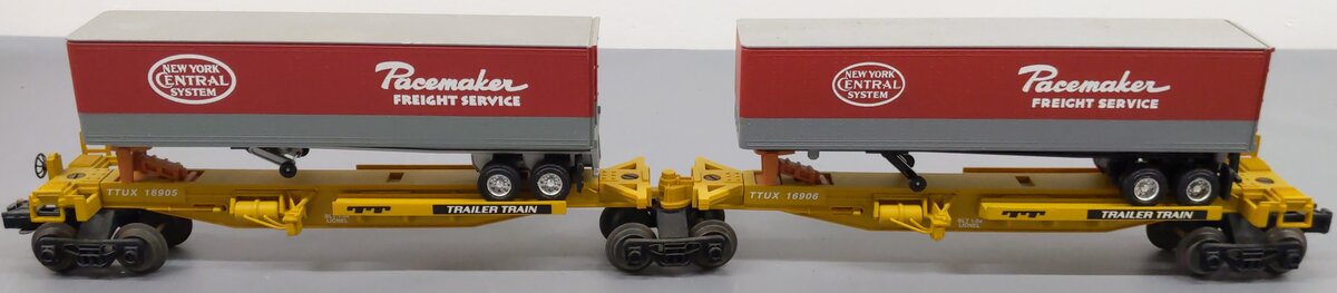 Lionel 6-16904 O New York Central T.T.U.X. Flat Cars w/2 Intermodal Containers EX/Box