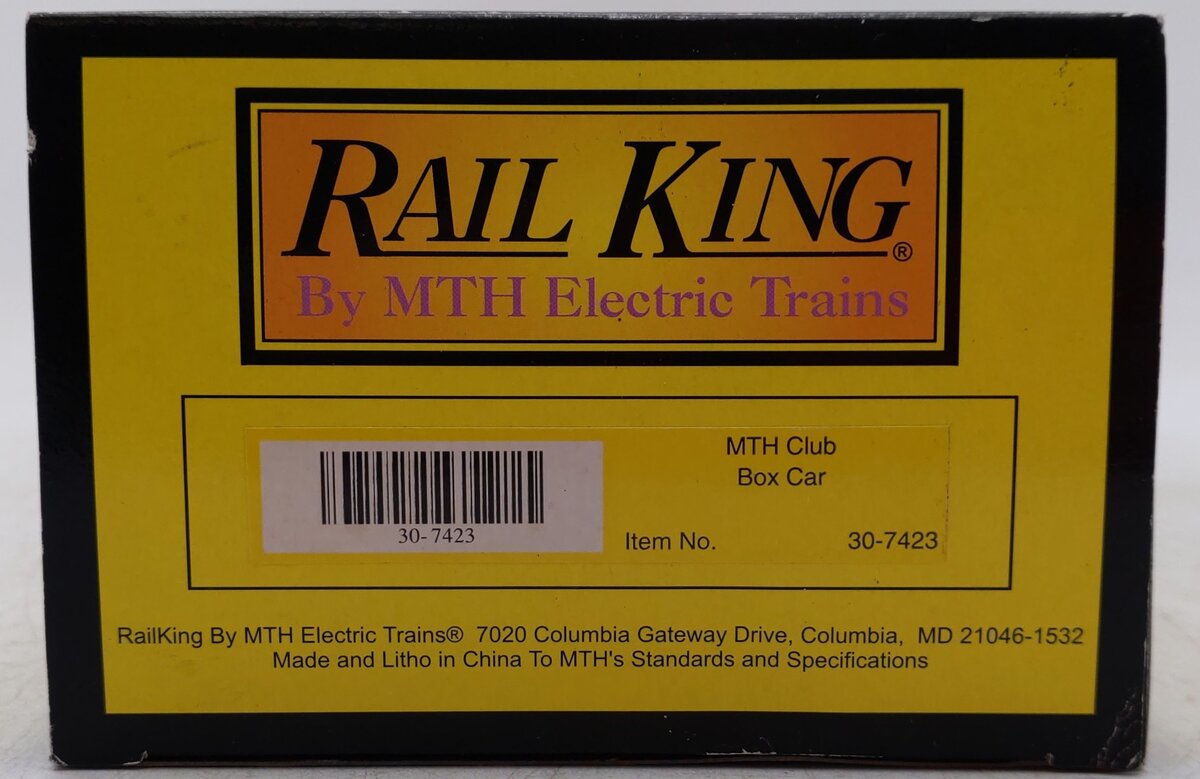 MTH 30-7423 O Gauge MTH 1998 Club Box Car EX/Box