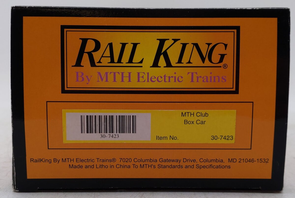 MTH 30-7423 O Gauge MTH 1998 Club Box Car EX/Box