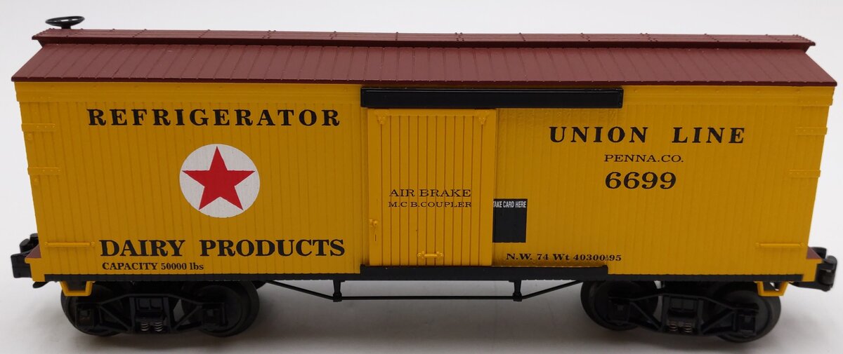 MTH 30-7493 O Gauge Pennsylvania Union Line 34' 19th Century Boxcar #6699 LN/Box