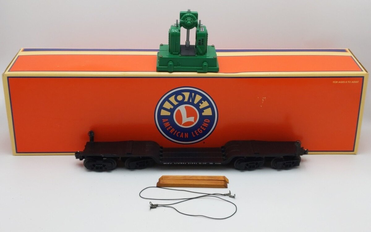 Lionel 6-36900 O Gauge Depressed Center Flatcar with Backshop Load EX/Box