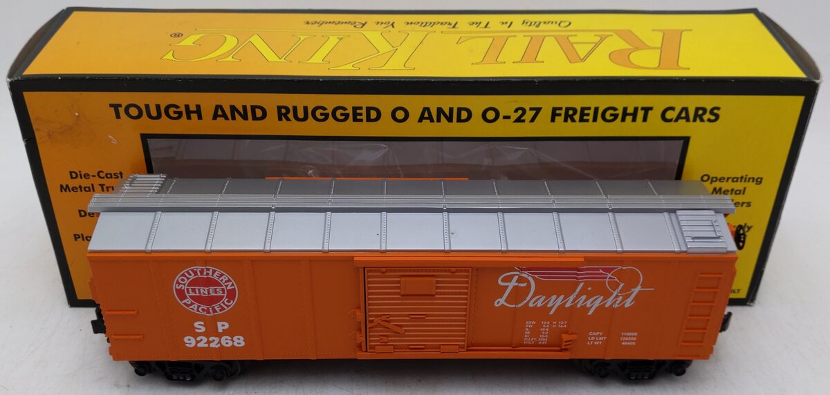 MTH 30-7441 O Gauge Southern Pacific Daylight Boxcar #92268 EX/Box