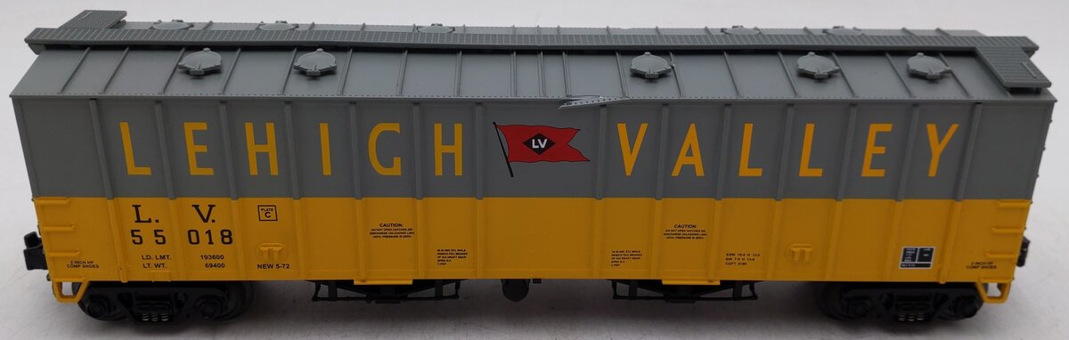 MTH 30-7590 O Gauge Lehigh Valley Airslide Hopper Car #55018 EX/Box