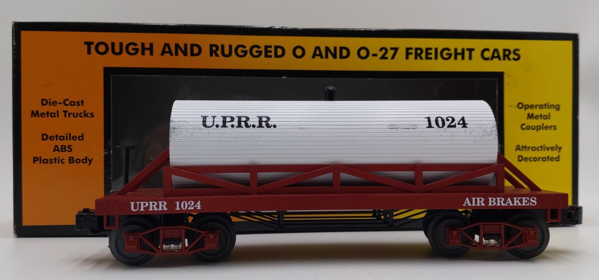 MTH 30-7353 O Gauge Union Pacific 19th Century Wooden Tank Car #1024 EX/Box