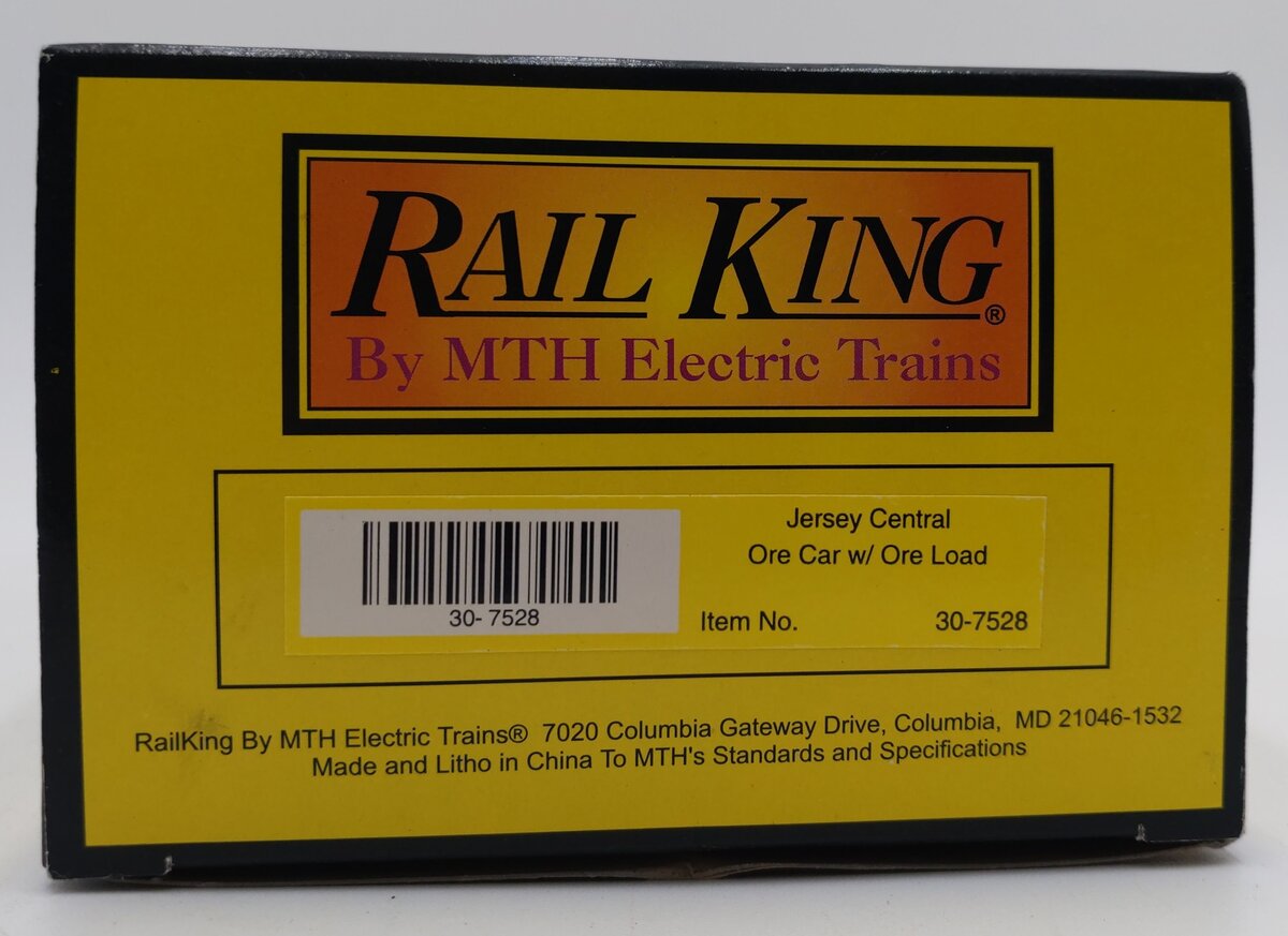MTH 30-7528 O Jersey Central Ore Car w/ Ore Load #60949 LN/Box