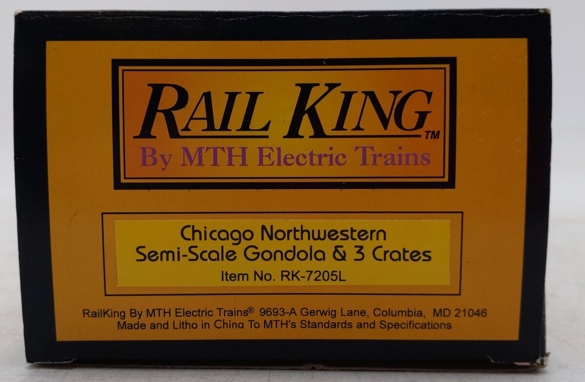 MTH 30-7205 O Gauge Chicago Northwestern Gondola Car #13792 w/ Pipe Load EX/Box