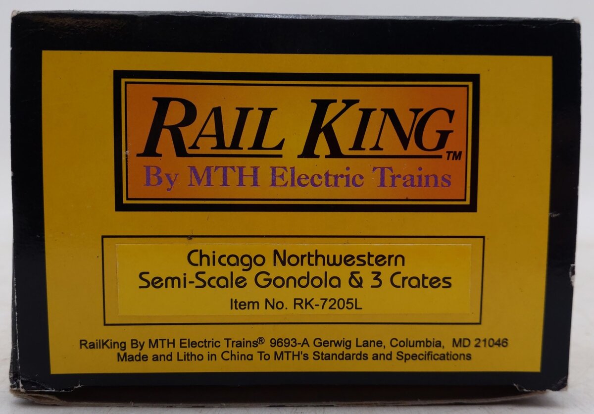 MTH 30-7205 O Gauge Chicago Northwestern Gondola Car #13792 w/ Pipe Load EX/Box
