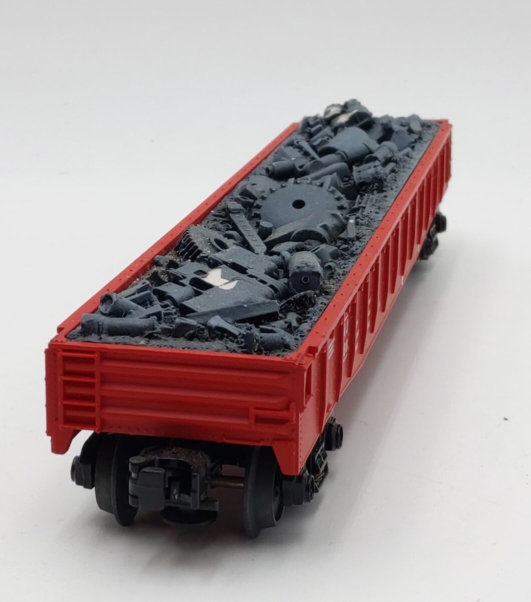 MTH 30-7223 Jersey Central Gondola w/Junk Load EX/Box