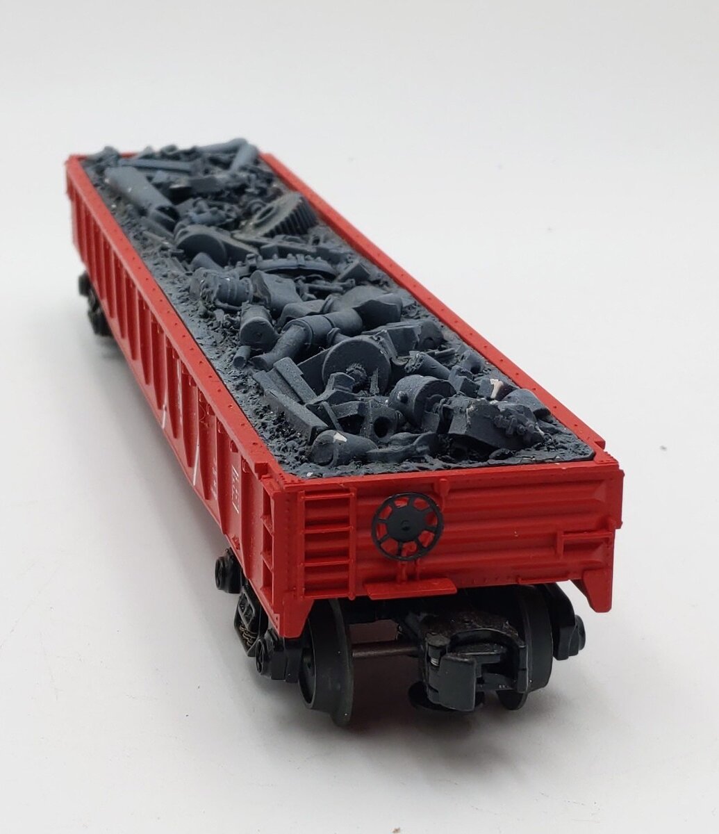 MTH 30-7223 Jersey Central Gondola w/Junk Load EX/Box