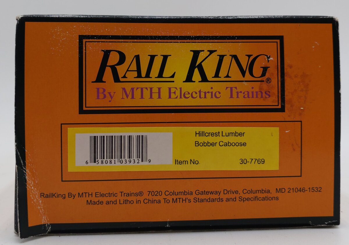 MTH 30-7769 O Gauge Hillcrest Lumber Caboose HL-34 LN/Box
