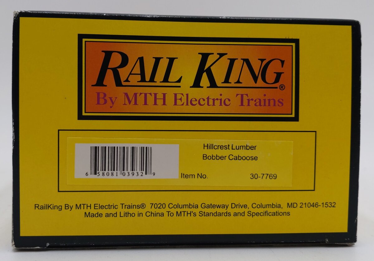 MTH 30-7769 O Gauge Hillcrest Lumber Caboose HL-34 LN/Box