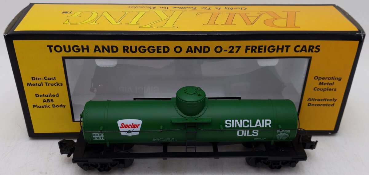 MTH 30-7311 O Gauge Sinclair Single Dome Tank Car #9131 EX/Box