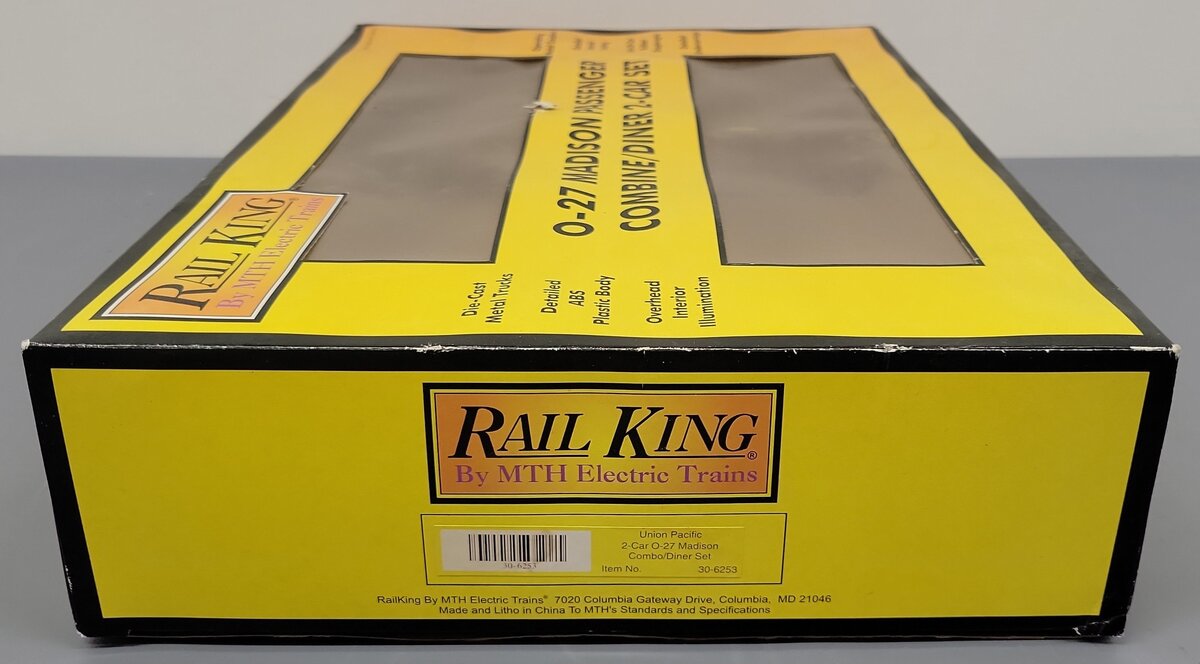 MTH 30-6253 O Union Pacific Madison Combo/Diner Set 3633/5616 (Set of 2) EX/Box
