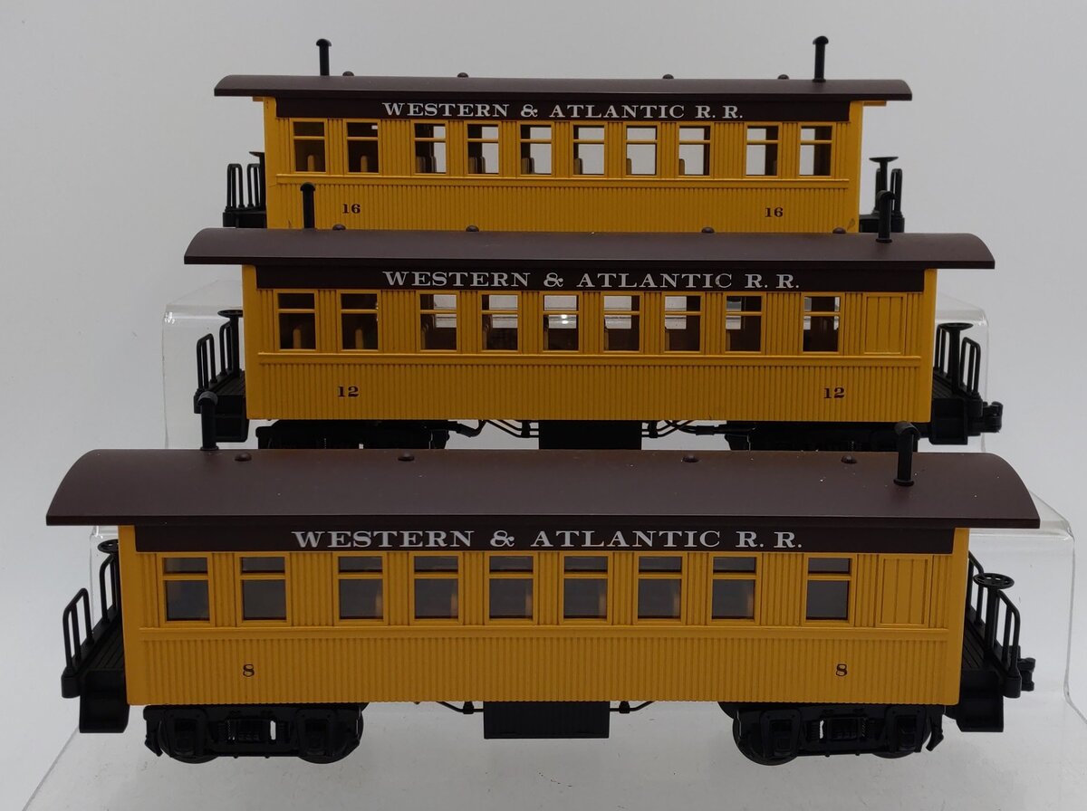 MTH 30-6400 O Gauge Western & Atlantic Overton Passenger Coach 3 Car Set LN/Box