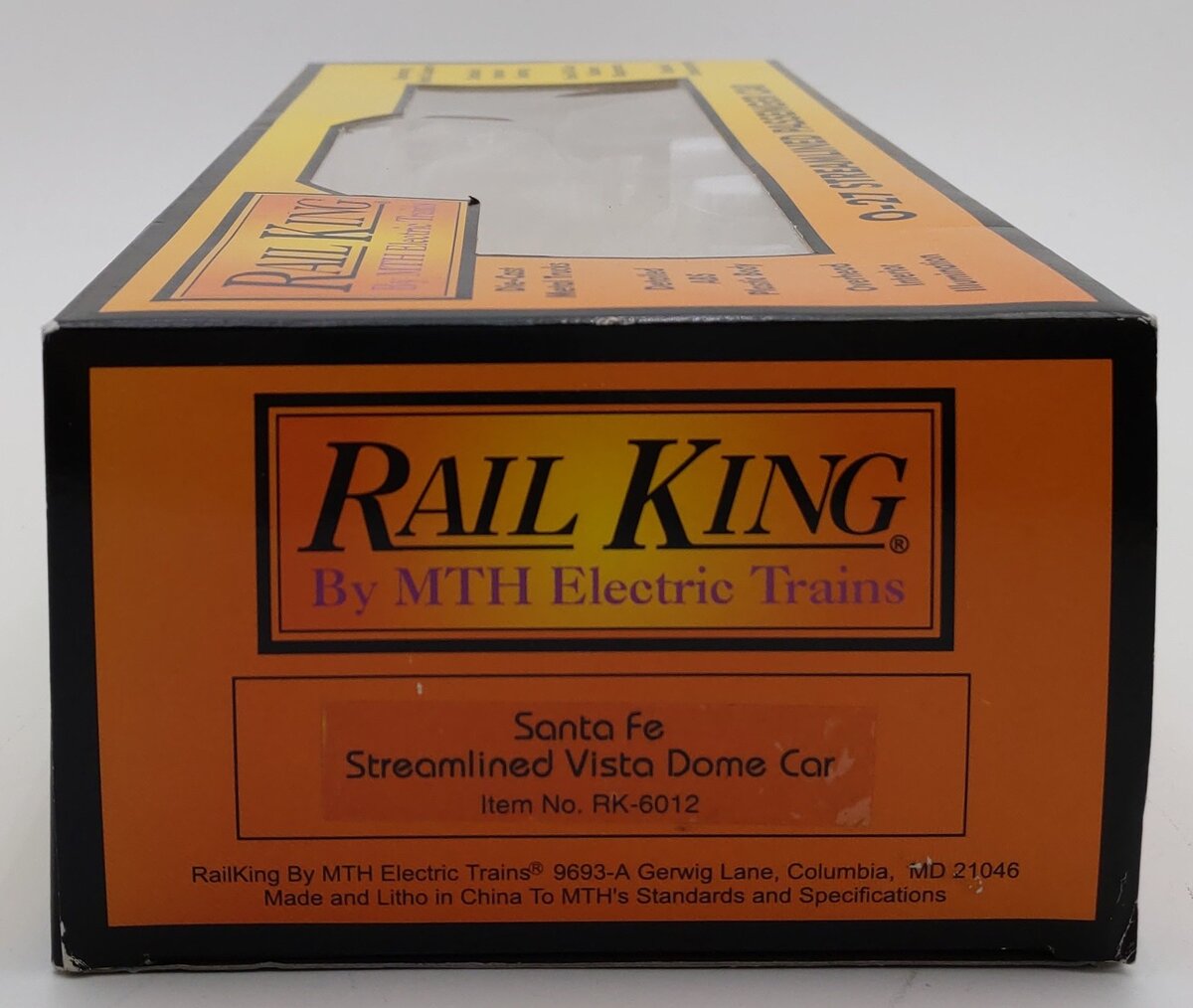 MTH 30-6012 O Gauge Santa Fe Streamlined Vista Dome Car #502 EX/Box