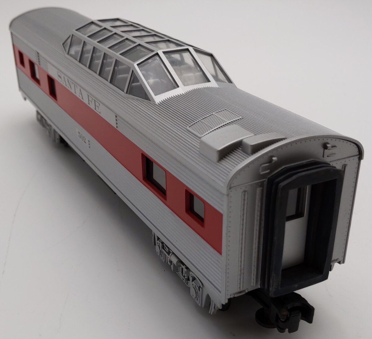 MTH 30-6012 O Gauge Santa Fe Streamlined Vista Dome Car #502 EX/Box