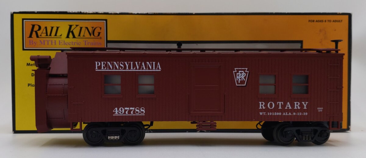MTH 30-2124 O Gauge Pennsylvania Rotary Snow Plow #497788 LN/Box