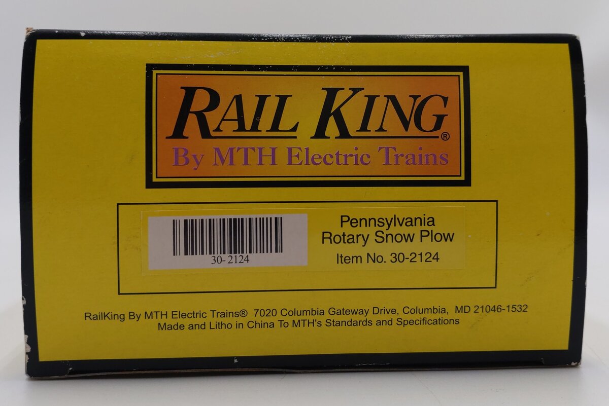 MTH 30-2124 O Gauge Pennsylvania Rotary Snow Plow #497788 LN/Box