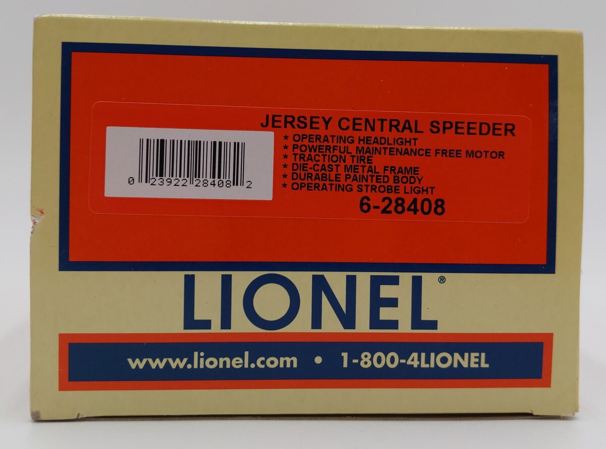 Lionel 6-28408 O Gauge Central New Jersey Motorized Speeder EX/Box