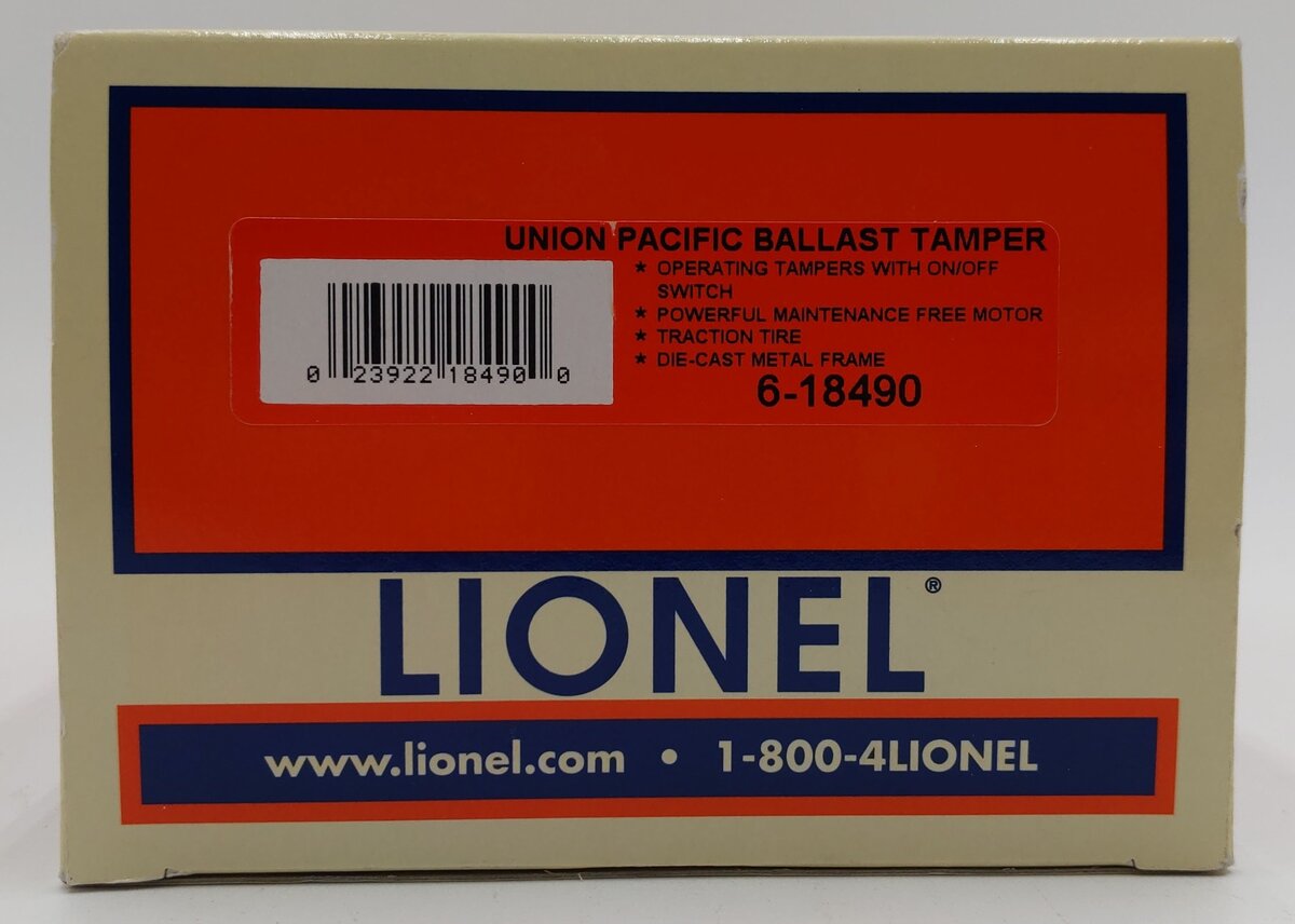 Lionel 6-18490 O Gauge Union Pacific Ballast Tamper LN/Box