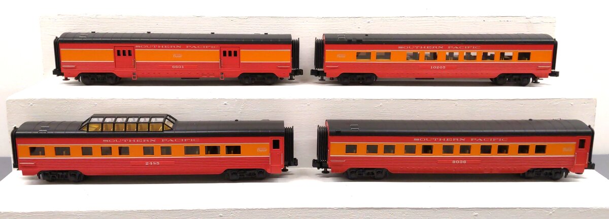 MTH 30-6724 O Southern Pacific 60' Streamlined ABS Passenger Car Set (Set of 4) EX/Box