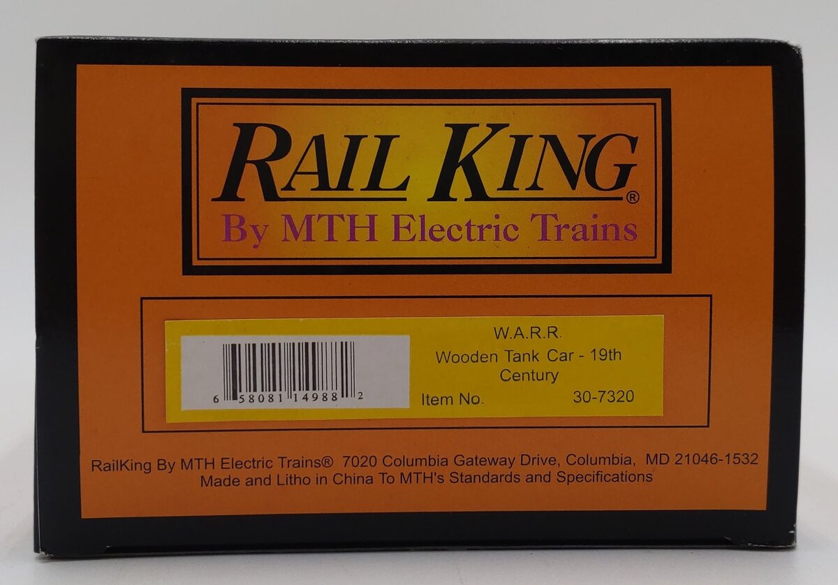 MTH 30-7320 O Gauge W.A.R.R. Tank Car #516 LN/Box