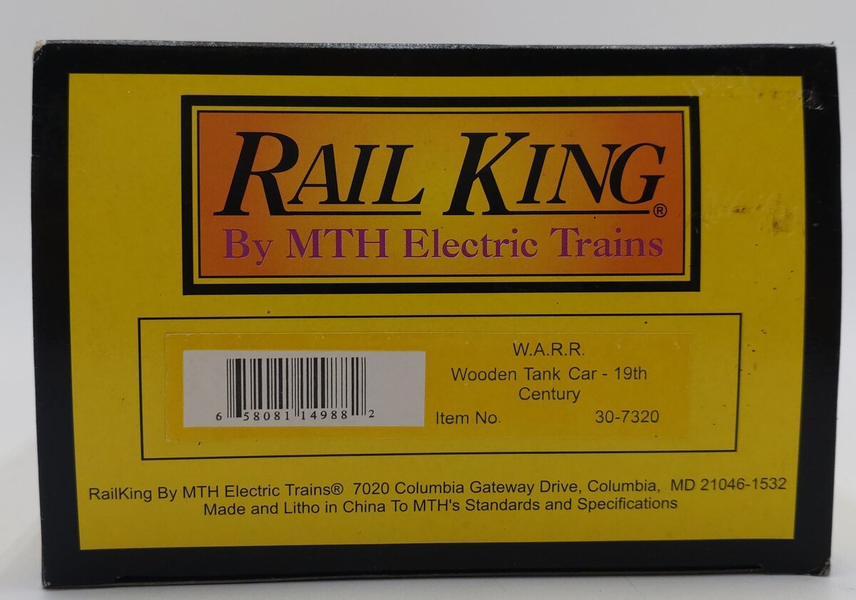 MTH 30-7320 O Gauge W.A.R.R. Tank Car #516 LN/Box