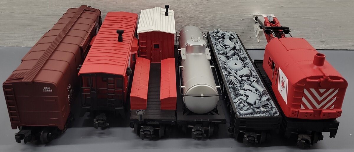 MTH 30-7003 O Gauge Jersey Central Freight Cars (Set of 6) EX/Box