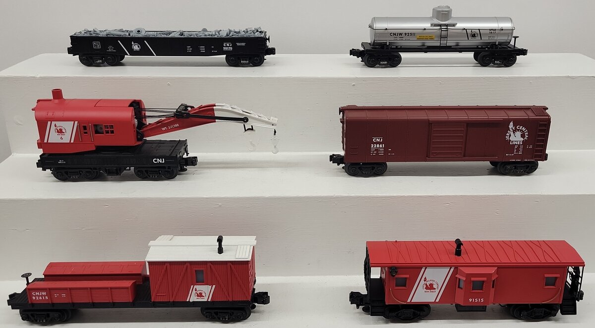 MTH 30-7003 O Gauge Jersey Central Freight Cars (Set of 6) EX/Box