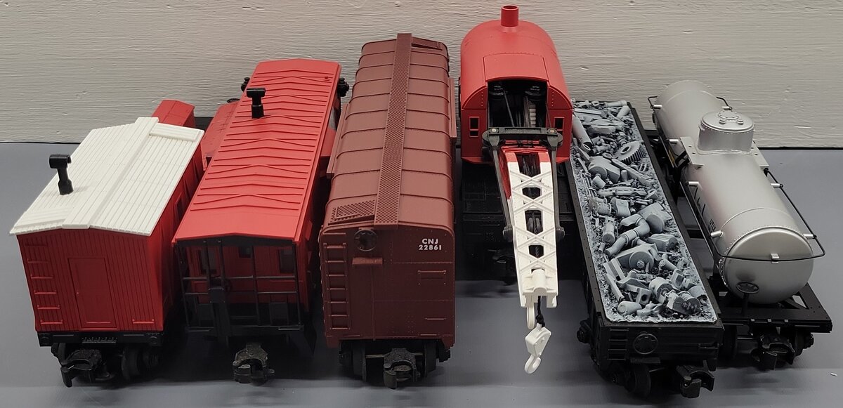 MTH 30-7003 O Gauge Jersey Central Freight Cars (Set of 6) EX/Box