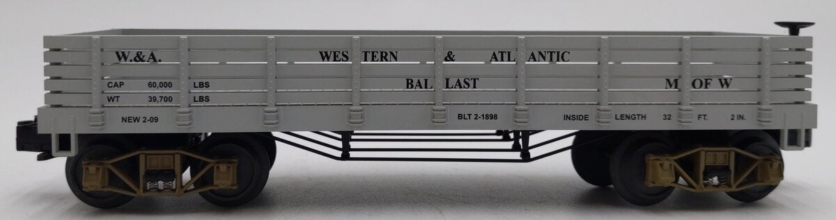 MTH 30-7216 O Gauge W.A.R.R. 19th Century 34' Gondola Car EX/Box