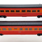 MTH 30-6725 O SP 60' Streamlined ABS Sleeper/Diner Passenger Car Set (Set of 2) EX