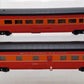 MTH 30-6725 O SP 60' Streamlined ABS Sleeper/Diner Passenger Car Set (Set of 2) EX