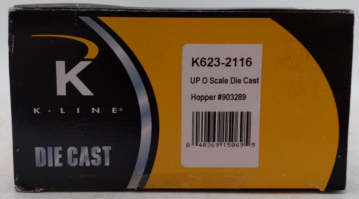 K-Line K623-2116 O Gauge Union Pacific 4-Bay Diecast Hopper #903289 EX/Box